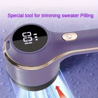 Charging hair remover from USB substances: Portable machine for domestic removal of lumps, hair from sweaters and clothing with fibres