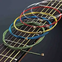 Set 6ks barevných strun na kytaru