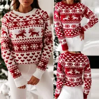 Women's Christmas sweater with reindeer
