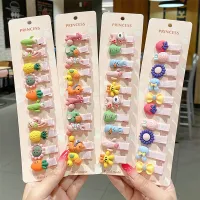 Set of cute hair clips for girls - 10 pcs
