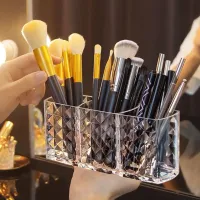 Organizator pentru pensule cosmetice, spațiu de depozitare cu 3 compartimente, design elegant