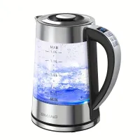 1 pc Intelligent insulated electric kettle, stainless steel 304, glass with high borosicate, tea jar, 1.8 l large capacity