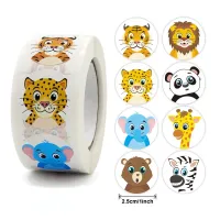 500 pcs Round cartoon stickers for animals