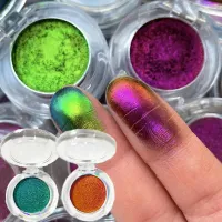 Luxurious metallic eye shadows - changing color when changing angle of light, several color variants