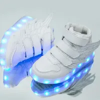 Sneakers luminose per bambini con ali