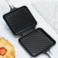 Universal sandwich toaster - gas and induction, with non-sticky plates, removable swivelling pan, for household, outdoor use, camping