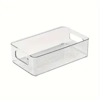 Transparent storage box made of plastic for cosmetics, fruit, vegetables and small things - table organizer