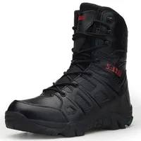 Men's winter leather high boots