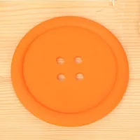 Silicone coaster in button shape 5 pcs