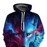 Men's 3D hoodie with a Husky Wild Animal