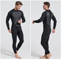 Men's neoprene diving suit 3/2 mm with rear zipper protection for water sports