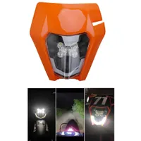 Front mask with light for motorcycle