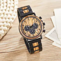 Módní pánské dřevěné hodinky Luca