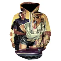 Stylowa bluza z kapturem unisex z nadrukiem GTA