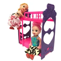 Plastic furniture and accessories for dolls - mix