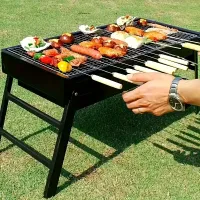 Portable Grill On Coal, Made of Stainless Steel, Light