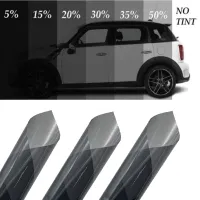 Folie neagră pentru geam auto de 300cmx50cm, Rulou de film Tint Tinting pentru protecție solară de vară a geamului acasă și auto, autocolant protector UV