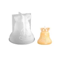 Moule en silicone pour bougies de Noël - cloche 8,3 x 8,1 cm