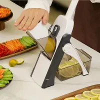 Manual vegetable slicer 5 in 1 - safe, unharmed hands, grater for potatoes and lemons, kitchen helper