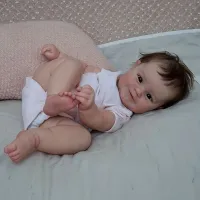 Păpușă Bebeluș Realistică 50,8 cm - Corp din Material Textil, Păr Înrădăcinat, Jucărie pentru Nou-Născuți