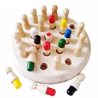 Tablă de joc din lemn cu șah pentru copii (Multicolor)