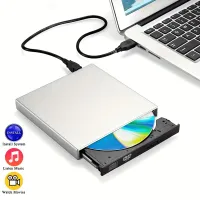 Zewnętrzna mechanika CD DVD dla notebooka, przenośny cienki dysk USB