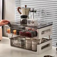 Organisateur pratique pour café et accessoires avec plusieurs tiroirs