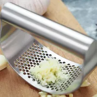 All-metal hand press for garlic