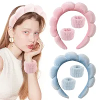 Women's Headband and Face Wash Bracelet © Waterproof Headband for Women and Girls © Set of hair accessories for running