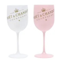 Colourful plastic champagne glass
