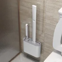 Silikonová záchodová štětka a kartáč - sada