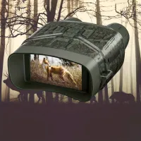 Viziune nocturnă - Binoclu cu tehnologie 4K pentru adulți, cu ecran de 7,62 cm, înregistrare foto și video cu card de 32GB și baterie reincarcabilă cu litiu-ion