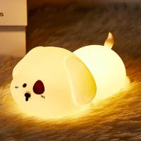 Pet night lamp, soft to the touch, lights up after taping