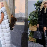 Fur long winter ladies vest SAVE