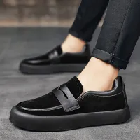 Pantofi bărbătești stilati, slip-on, cu design jos - confortabili pentru călătorii de afaceri, vacanțe, călătorii pe tot parcursul anului