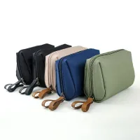 New cosmetic bag for women - simple single color cosmetic bag, waterproof toilet bag