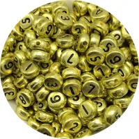 100 pcs of children's coloured stringing round beads number