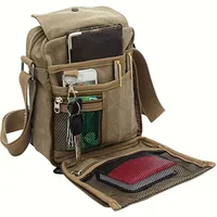 Practical canvas bag over shoulder with more floors