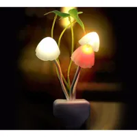 Mushroom-shaped night light for socket
