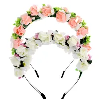 Beautiful spring headband with flowers
