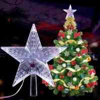 1 ks lesklé LED hviezdy na vianočný stromček s farebnou zmenou