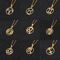 Beautiful stainless steel necklace with pendant in shapes Zodiac sign