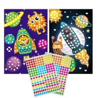 Adhesive mosaic for children