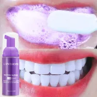 V34 Foam toothpaste for teeth whitening, removal of yellow teeth and spots on teeth, oral hygiene