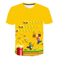 Children's trendy T-shirt with popular Super Mario print