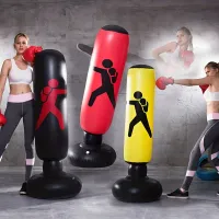 1pc Inflatable punching bag with stand - ideal for karate and taekwondo