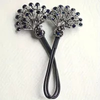 Vintage shiny clip with rhinestones - creator of bun, modern hair accessories