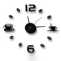 Zegar z naklejkami Coffee Time