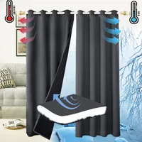 Heat and sound insulation curtains - modern decoration for doors and windows, heated, against the wind