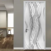 Self-adhesive wallpaper for doors